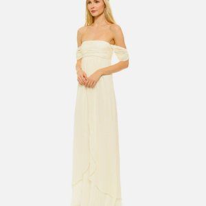 Rachel Zoe cream empire waist gown - Size 4
